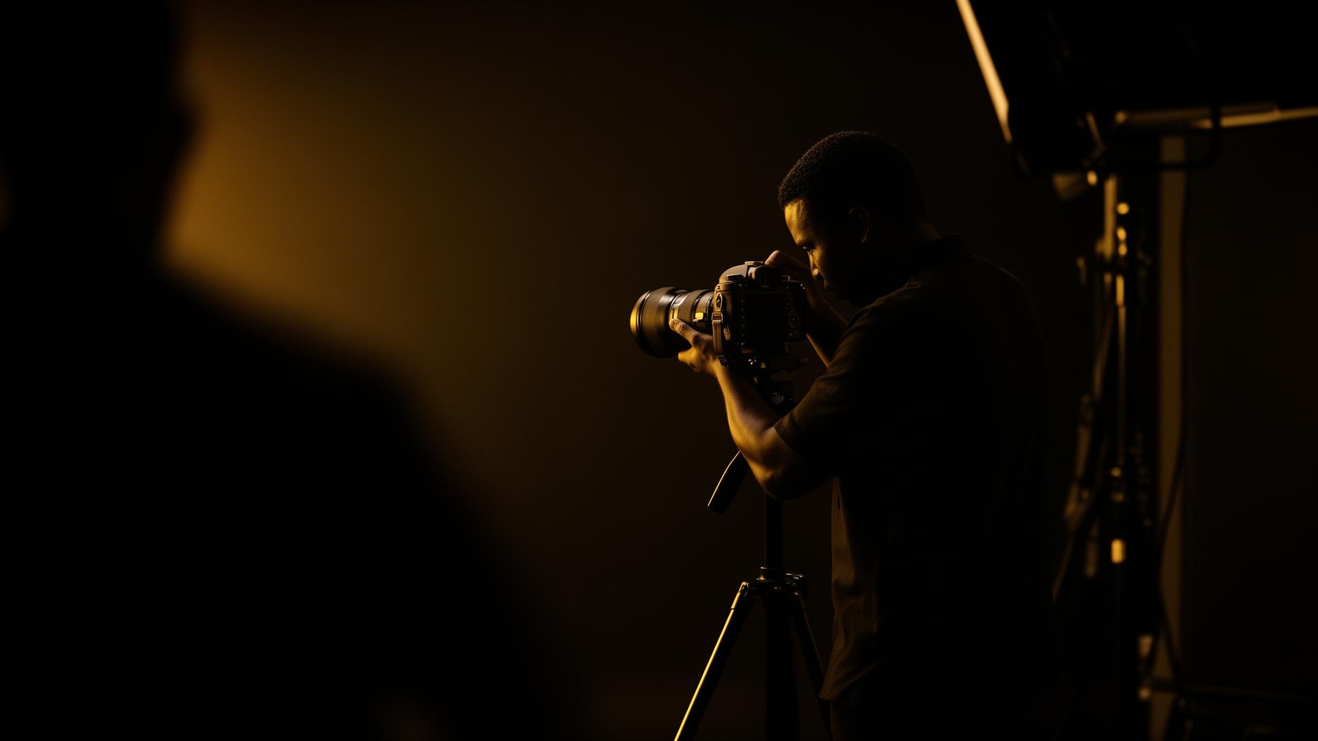 Cinematic studio scene